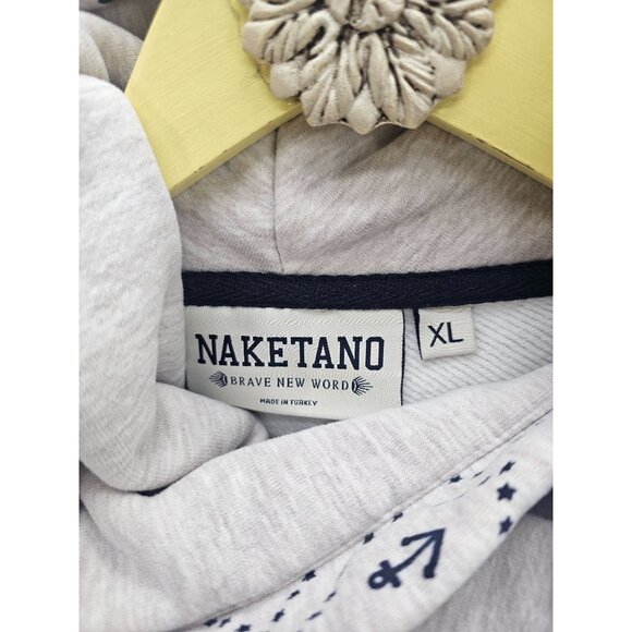 Naketano Women's Sweatshirt Hooded XL Nautical Asymmetric - Picture 7 of 10